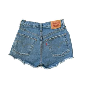 Levi's 501 Original Womens Shorts Classic Blue Jean Shorts Size 24 Distressed thumbnail 3