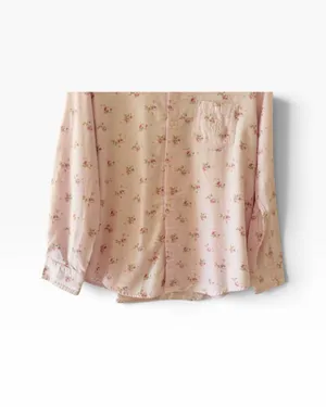 Lauren Ralph Lauren Ditsy floral lavender Embroidered logo Pajama Set SZ M thumbnail 4