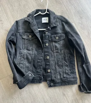 ZARA Denim Jacket Black thumbnail 1