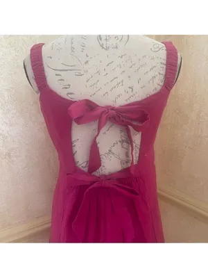 Free People Women's Vacay Pink Open back Mini Linen Cotton Blend Dress Sz M thumbnail 5