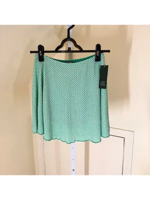 Wild Fable NWT Women's Mid-Rise Green Gingham Skort Size XS thumbnail 2