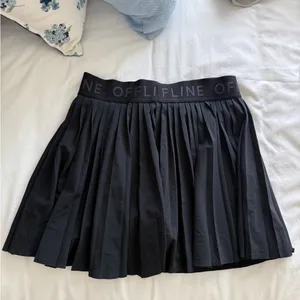 Aerie Offline Black Pleated Women's Tennis Skirt thumbnail 2