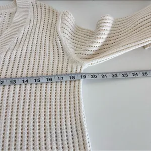 Gap Women's Relaxed‎ Crochet V-Neck Sweater Fisherman Coastal thumbnail 9