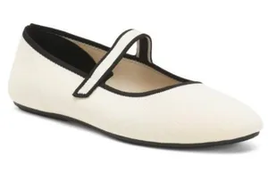NEW AEROSOLES Boaz Flats Mary Jane Eggnog / Black Flat Comfort SZ-9 thumbnail 1