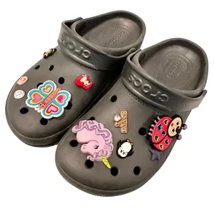 Crocs Classic Clog Women's 10 Slate Grey Includes All Charms‎ Princess Unicorn thumbnail 1