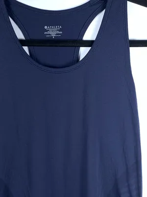 Athleta Womens Tank Top Small Navy Blue Racerback Running Workout Athletic thumbnail 4