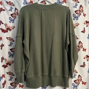 Aerie Green oversized Crew Neck Sweater thumbnail 2