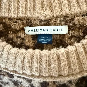 American Eagle Leopard Print Cozy Knit Pullover Sweater Size Small thumbnail 5