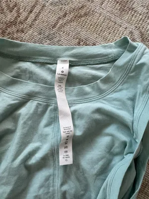 Lululemon Light Teal Sleeveless Drawstring Cinch Detail Tank Top thumbnail 3