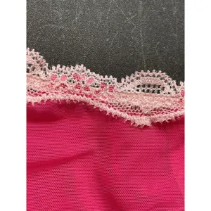 Y2K Pout By Victoria’s Secret Pink Sheer Mesh Lace Trim Cami Tank Top NWT L thumbnail 11