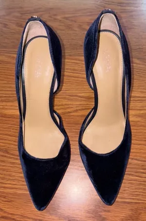Michael Kors Blue Velvet Women's heels with Cutout Detail thumbnail 1