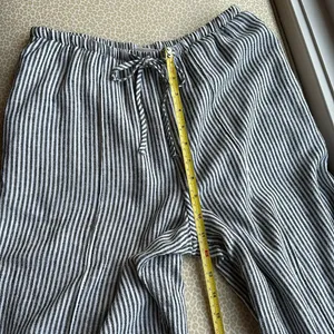 A New Day- Navy & White Striped Linen Wide Leg Pants with pockets size S thumbnail 9