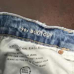 American Eagle 90s Bootcut Denim Blue Jeans Split Hem High Rise Women’s Size 8 R thumbnail 10