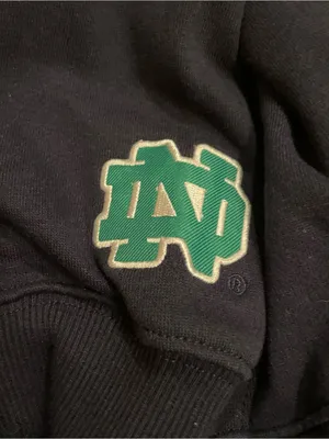 Notre Dame Sweatshirt Stadium Athletics Size M Fighting Irish Hooded Blue Green thumbnail 8