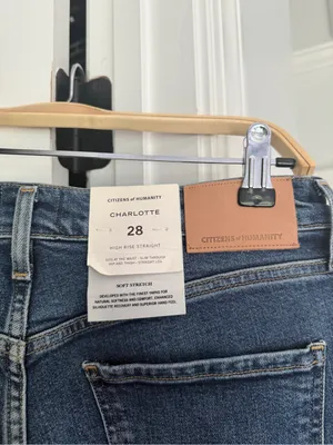 Citizens of Humanity Charlotte Jeans high‎ rise straight button fly new thumbnail 5