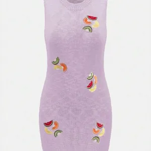 NWOT Pastel Fruit Knit Dress thumbnail 2