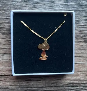 Peanuts Snoopy Gold Necklace thumbnail 1