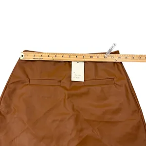 New‎ A New Day Faux Leather Mini Skirt Womens 6 Brown High Waist Casual Party thumbnail 9