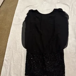 Midnight Velvet Black Sequin Mini Dress Sz 14 thumbnail 3