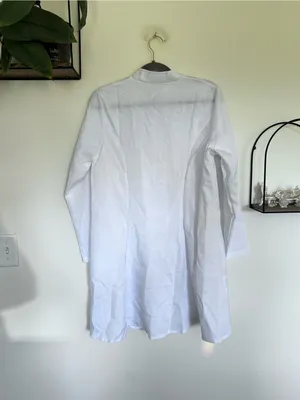 Halloween Lab Coat w/ Beaker Set White Button Down Long Sleeve Costume thumbnail 2