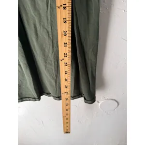 ASOS Olive Green Oversized‎ Small Top Flutter Ruffle Sleeve V Neck Babydoll thumbnail 4