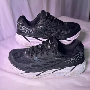 Hoka Women's Black and White Sneakers thumbnail 1