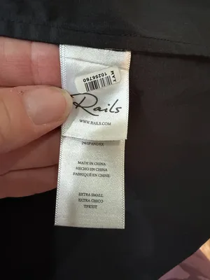 Rails Agatha Skirt Tiered Ruched Waistband Black Size XS thumbnail 11