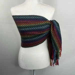 Merona Scarf Rectangular Rainbow Weave Warm Soft thumbnail 4