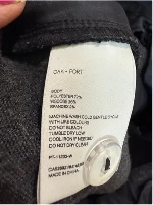 Women's Oak + Fort Black Wide Leg Trousers Size 2 thumbnail 5