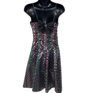Vintage 80s Nadine Rainbow Swiftie Disco Ball Sequin Strapless Mini Dress thumbnail 16