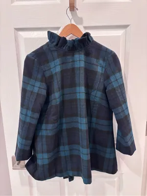 Tuckernuck Blackwatch Plaid Faye Tie Blouse Size Small thumbnail 11