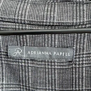 Adrianna Papell Long Plaid Jacket Size S thumbnail 4