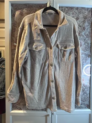 32 Degrees Beige Heather Button-Front Women’s Shirt Jacket thumbnail 1