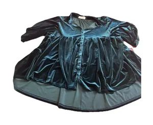 BAD LITTLE COUNTRY GIRL VELVET DRESS/ Blouse SIZE L thumbnail 1