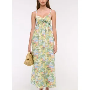 ABERCROMBIE & FITCH Sweetheart Babydoll Maxi Dress Size Medium thumbnail 2