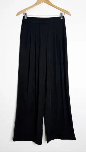 Halara Black Wide Leg Pull-On Pants Medium Stretch High Rise Waist Band thumbnail 1