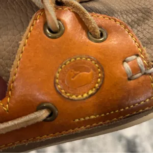 Dooney & Bourke Vintage Leather Boat Shoes Gray Brown Loafers Preppy Size 8 thumbnail 12