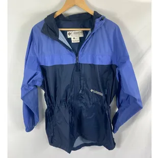 Columbia Zip Up Hooded Windbreaker Packable Rain Jacket Size Medium thumbnail 1