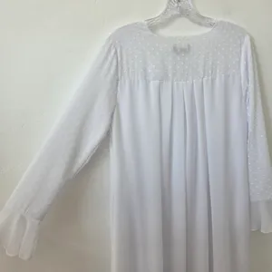 Zita White Maxi Dress Temple Church Baptism Modest Pockets High Neck Small thumbnail 8