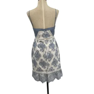 NBD Timantha Lace Bustier Mini Dress‎ Crochet Trim White Blue Size Small thumbnail 9