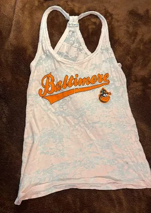 MLB Orioles Baseball Tank Top Orange thumbnail 6