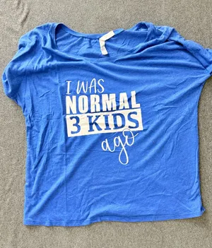 Bella Canvas Was Normal 3 Kids Ago graphic tee women medium casual athletic thumbnail 1