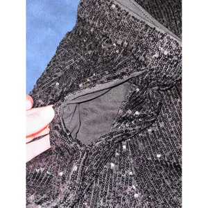 Express Womens Black Sequin High Waisted Shorts Party Holiday Festival Size M thumbnail 5