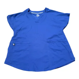 Climate right By Cuddl Duds Scrub Top- Metro blue thumbnail 1