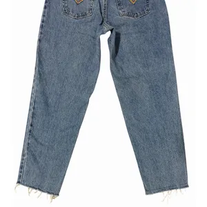 Levi's 551 Relaxed Fit Tapered Leg‎ Classic Blue Denim Jeans Women's Size 8 Med thumbnail 6