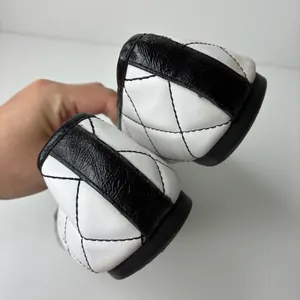 I.N.C. International Concepts White Black Quilted Flats Synthetic Womens sz 9.5 thumbnail 4