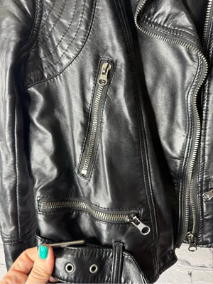 We the free heartbreaker Vintage inspired Black Leather Biker Jacket small thumbnail 6