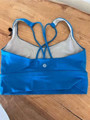 lululemon athletica free to be longline sports bra blue thumbnail 2