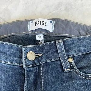 Paige Skyline Skinny Cassie Jeans 28 Regular Blue Dark Wash‎ Stretch Denim EE thumbnail 5