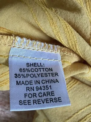 Jade Women’s M Mustard Yellow Ruffle Neck Textured Blouse thumbnail 7